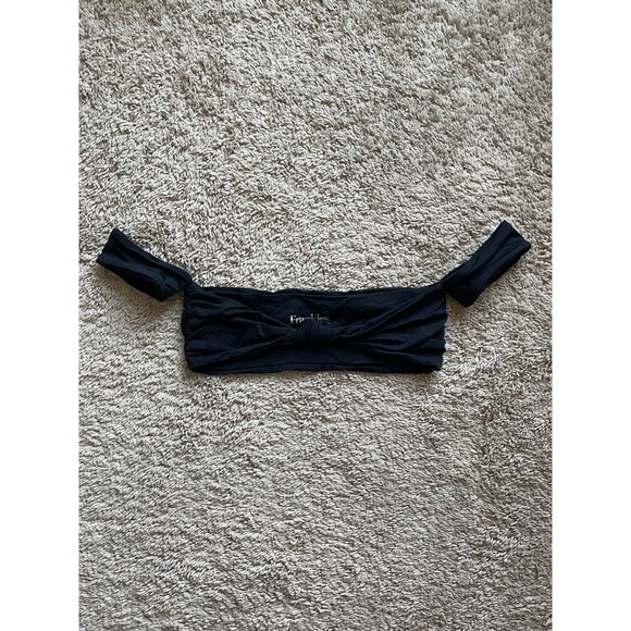 Frankies Bikinis Monica Knotted Bikini Top in Black Size SMALL - Picture 1 of 6